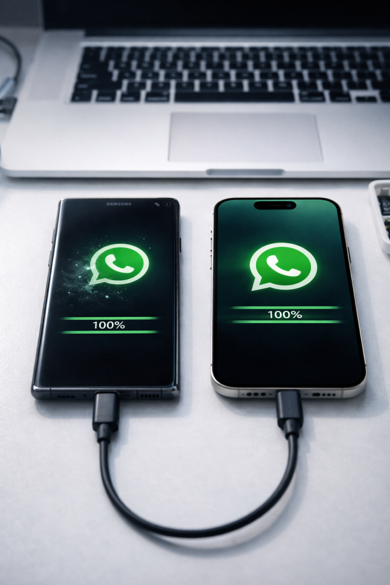 העברת זיכרון ווטסאפ בין טלפונים במעלות